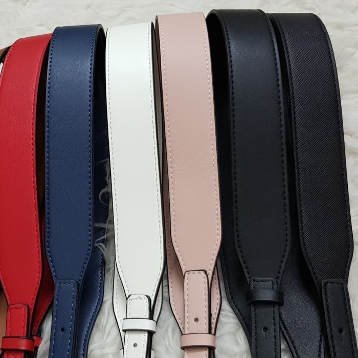 Bomeay MK polos 3.8cm bag strap - 7.safiano black, gold HW