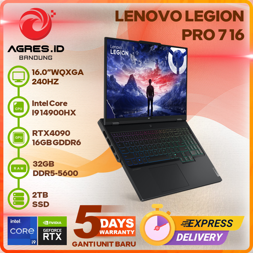 LENOVO LEGION PRO 7 16 I9 14900HX RTX4090 32GB 2TB 16.0WQXGA 240HZ