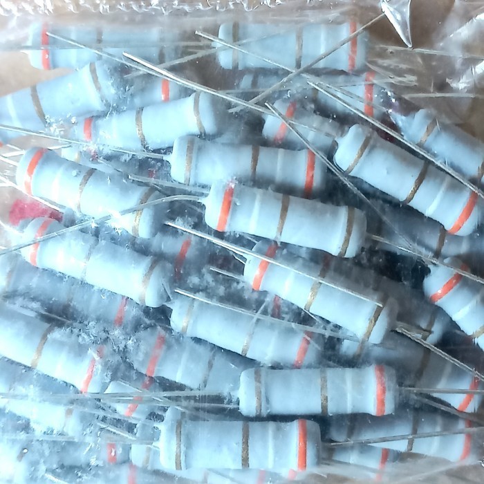 resistor R carbon film 3.9ohm 3,9ohm 3.9 3,9 ohm 3r9 2watt 2 w watt 2w F