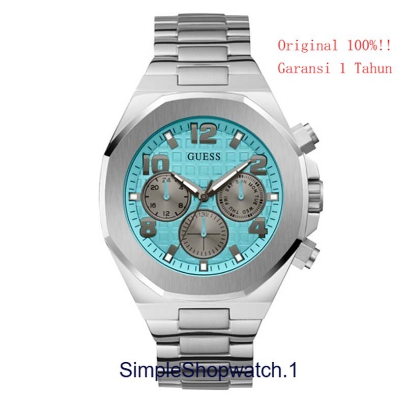 Original 100% GUESS GW0489G3 EMPIRE Jam Tangan Pria  Silver Garansi Resmi 1 Tahun