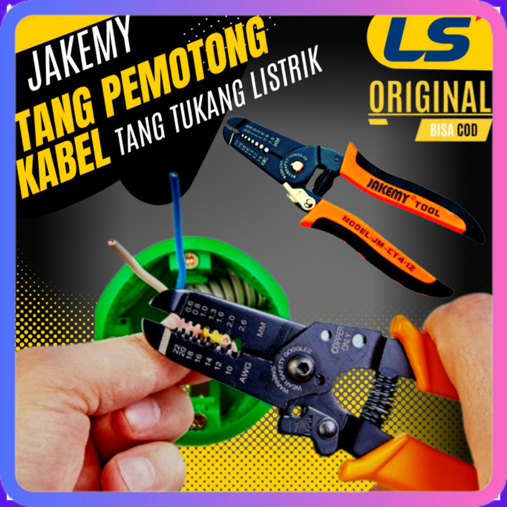 Tang potong Kupas kabel  Tang Pemotong/Alat Tang Kupas Kabel/Pemotong Kabel Multifungsi