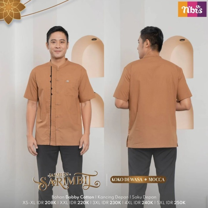 wnur3383_store-Sale Lebaran Sarimbit Nibras JASMEEN BLACK Baju Gamis Koko Couple Lebaran Keluarga - 