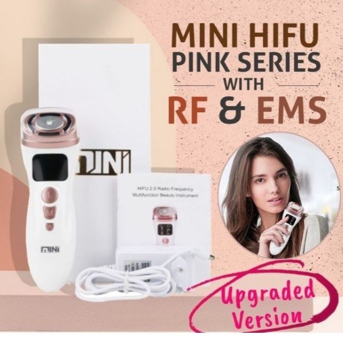 PROMO! mini hifu alat rf+ems vshape mini rf tirus wajah antiaging wrinkle kerutan lifting setrika wa