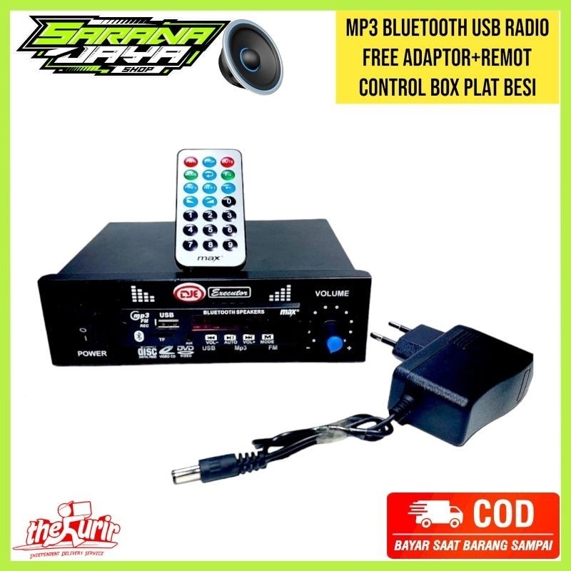mp3 Bluetooth Usb Radio Free Adaptor+Remot Control Box Plat Besi