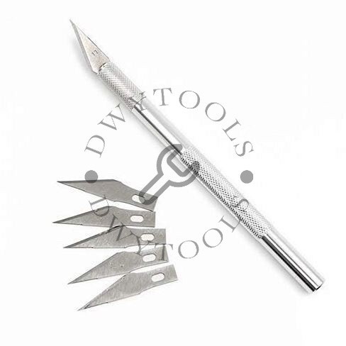 

Pen Cutter Set + Refill 5 Pcs Pemotong Aklirik Kertas Sticker Pen Cutter Pisau Pemotong Serbaguna Alat Pemotong Akrilik HPL PCB PVC Sheet Paper