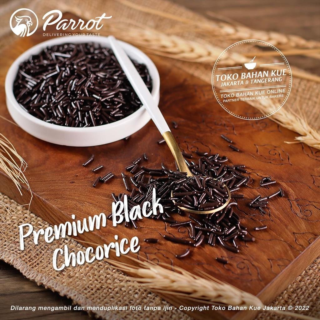 

Parrot Meses BLACK 500gr Mesis Warna HITAM Dark Chocolate Meises