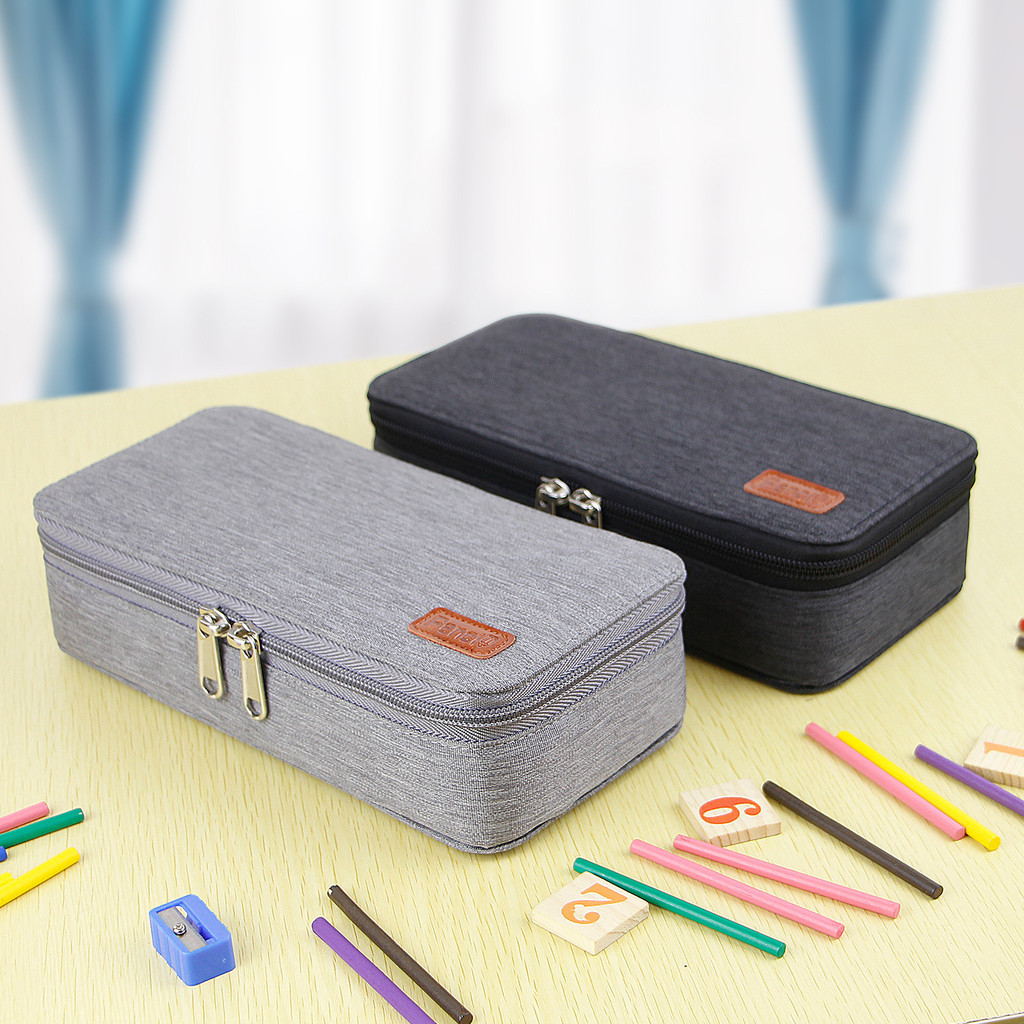 

Kotak pensil sekolah lucu kartun logo kustom tempat pensil warna
