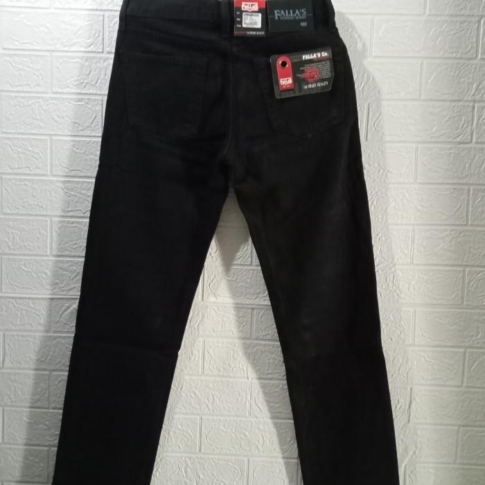 CELANA JEANS FALLAS PRIA STANDARD REGULER  - Hitam, 28