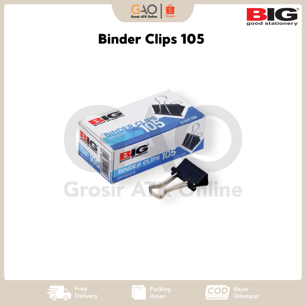

Binder Clips 105 BIG Penjepit Kertas 105 BIG BC-105