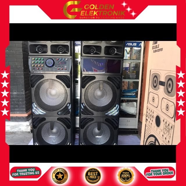 SPEAKER AKTIF DAT MGM722 DOUBLE SUBWOOFER 2X12 INCH MGM-722 MGM 722 ORIGINAL DAT