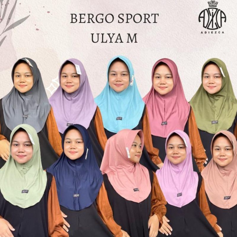 Hijab Instan Sporty ulya bergo hamidah Menutup Dada Jilbab Bergo Daily sport ulya jersey Premium siz