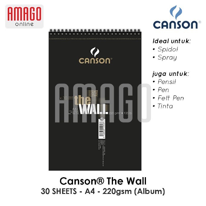 

CANSON The Wall - 30 sheets - A4+ - 220g (Album) - 400078797