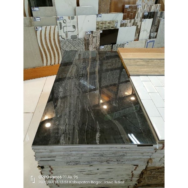 Granit Lantai 60x120 Ashfor black Valentino gress