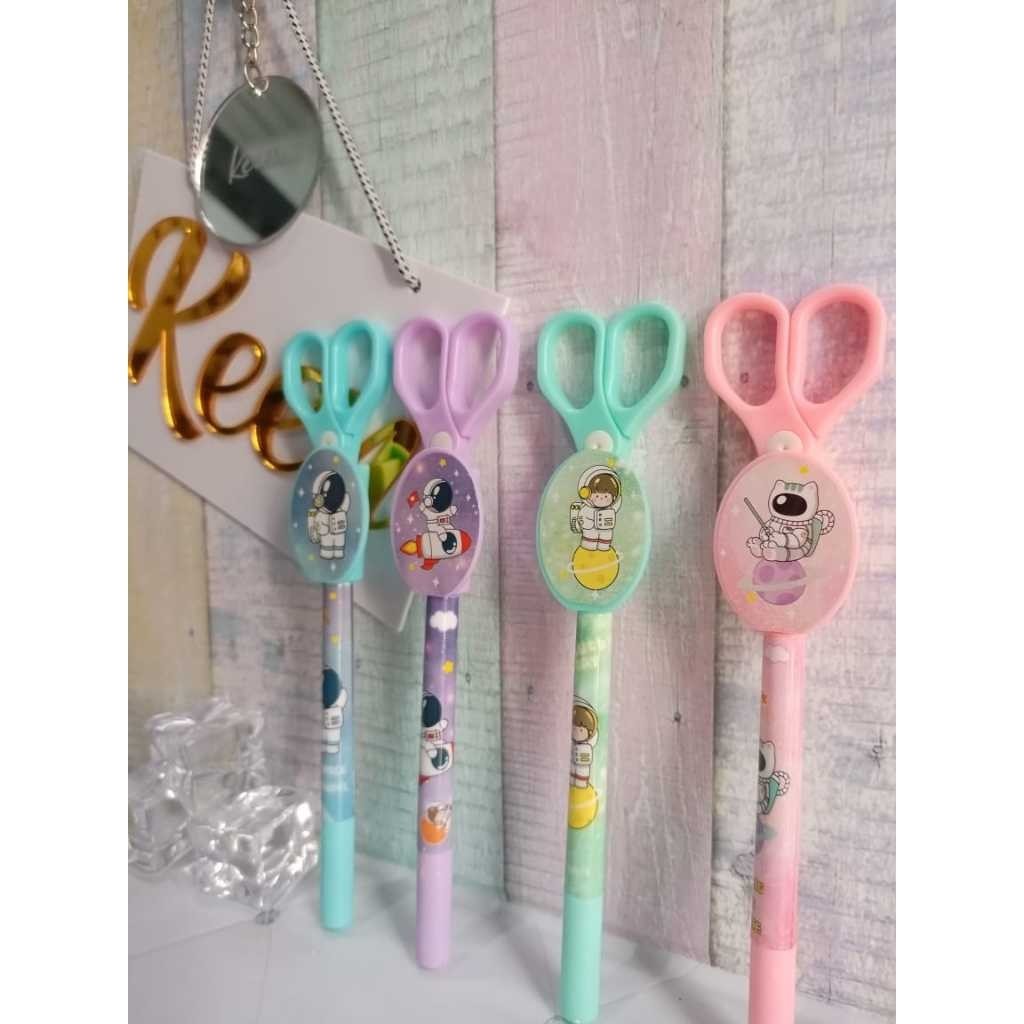

PEN GEL ada GUNTING MINI /PENA JEL GUNTING 1BUAH PULPEN