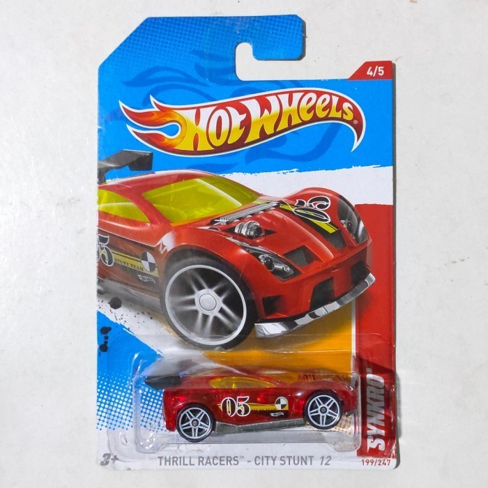 HW Hot Wheels Synkro merah transparan -DD24