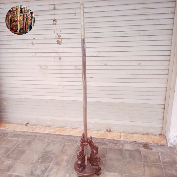 

Landeyan Tombak kayu 1,5m antik