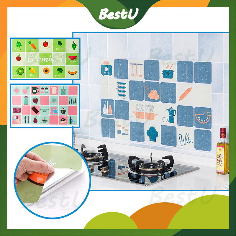 Sticker dinding dapur/Kitchen Sticker Dinding/stiker dapur Anti Minyak/ stiker dinding anti minyak/W