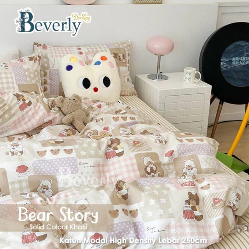 Sprei Katun Motif ANAK BEAR Kekinian LUCU (ANTI GESER) ALL SIZE Homemade