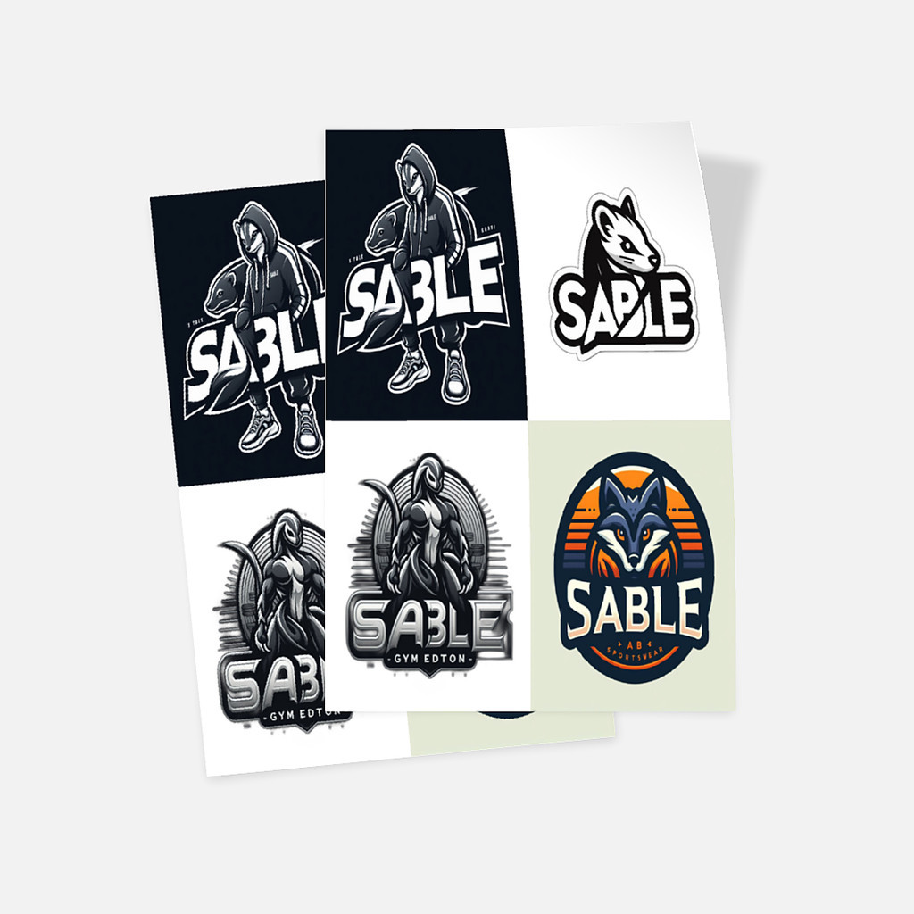 

Glossy Sticker - Set of 2 SABLE Basketball Edition Number 1BB