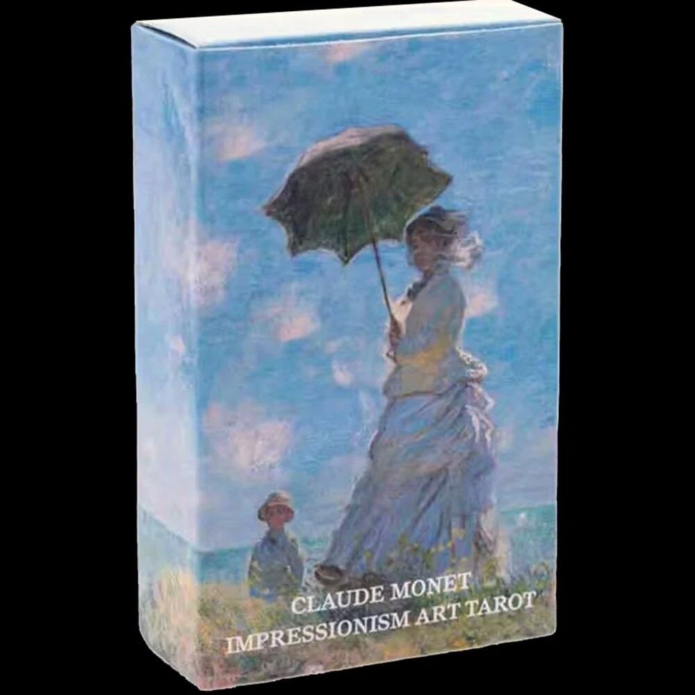 12x7cm  Claude Monet Impressionism  abstract artis Tarot Divination Cards with Guide Book  Divinatio