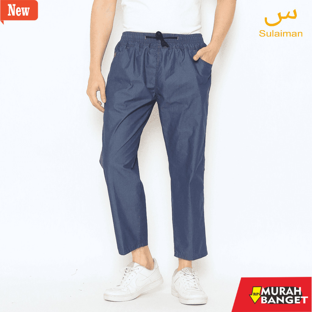 Celana denim pria- Sirwal Panjang Pria Celana Soft Jeans Denim Bahan Halus Kuat dan Ringan Size M L 