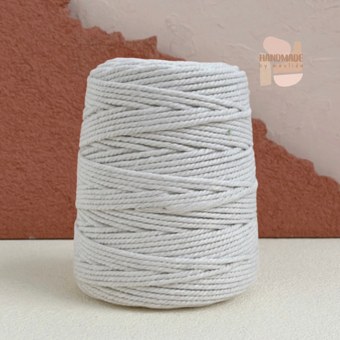 Tali Katun Macrame 4 mm 1 Kg - Broken White, 3 mm