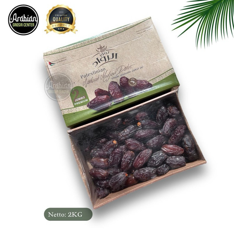 

Kurma Medjool Palestina Jumbo 2kg Al-Rowad / Palestine Medjool Dates