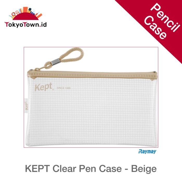 

[New Arrival] Clear Pen Case KEPT Pencil Case - Beige