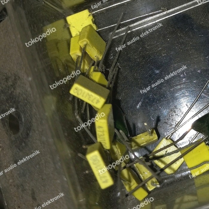 kapasitor 47n mkm 473J100 473 100v mkp original capasitor milar mylar Fajar elektro 2