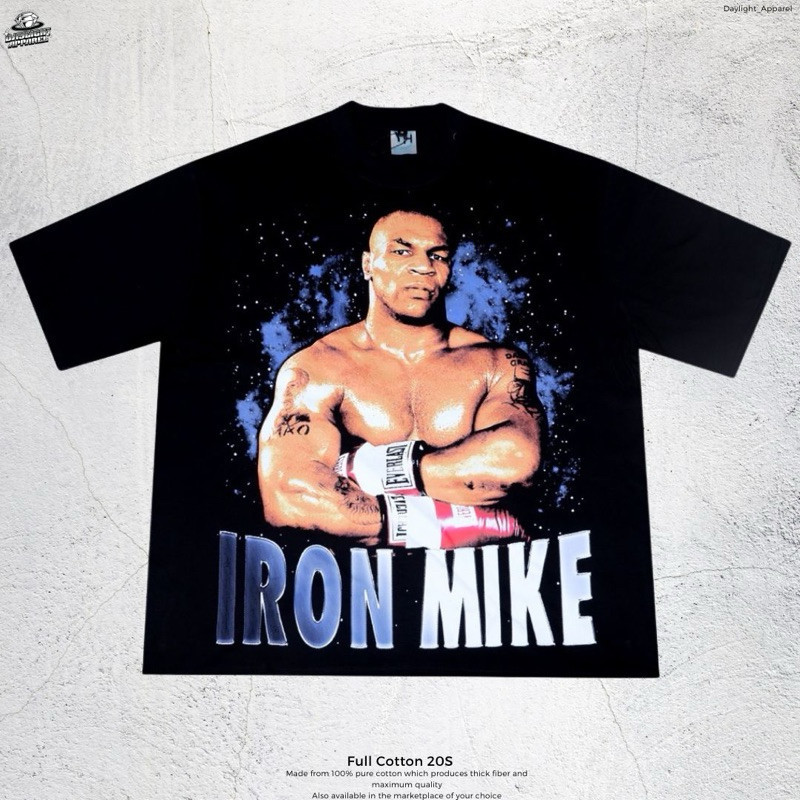 T-Shirt Mike Tyson Iron Mike - Oversized Boxy Model Black Solid