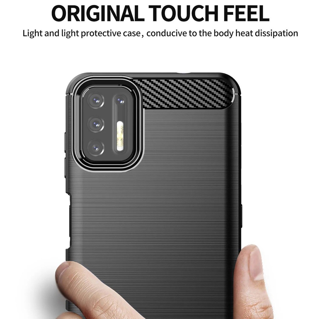 New Phone case Motorola Moto G9 Plus g9+ moto g9plus Back cover Soft Carbon Fiber Texture TPU Case H