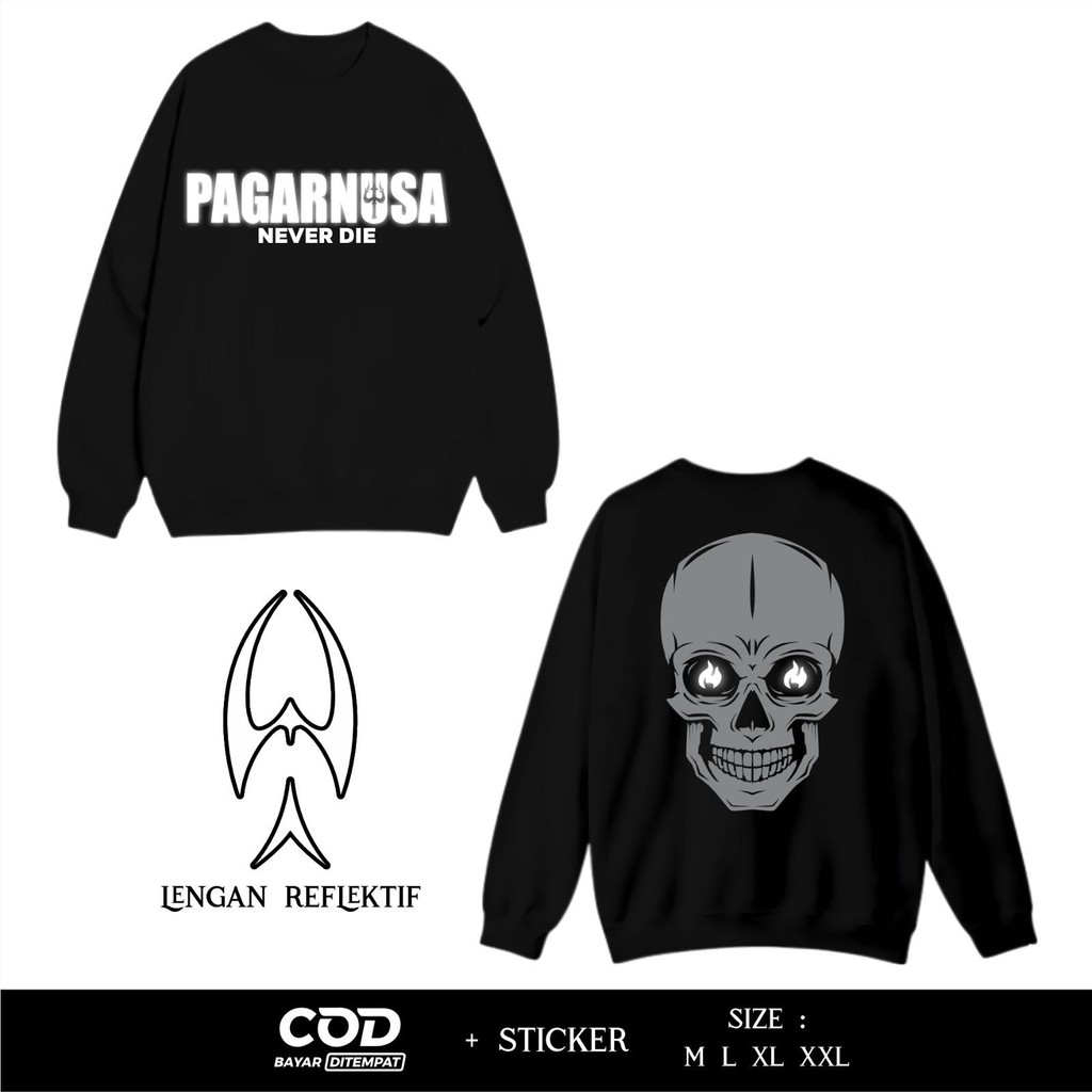 SWEATER PAGAR NUSA NEVER DIE - MENYALA SWEATER DISTRO PAGAR NUSA - SWEATER PAGAR NUSA MENYALA TERBAR