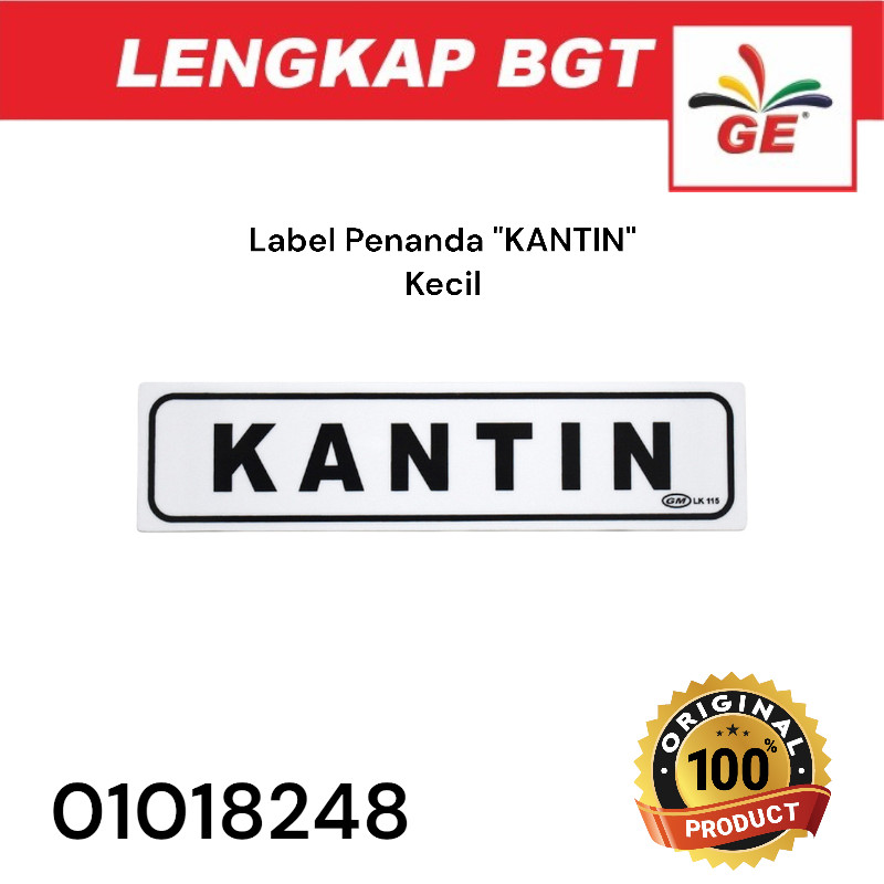 

Label Kantin GM Kecil Label Sign Penanda - 01018248