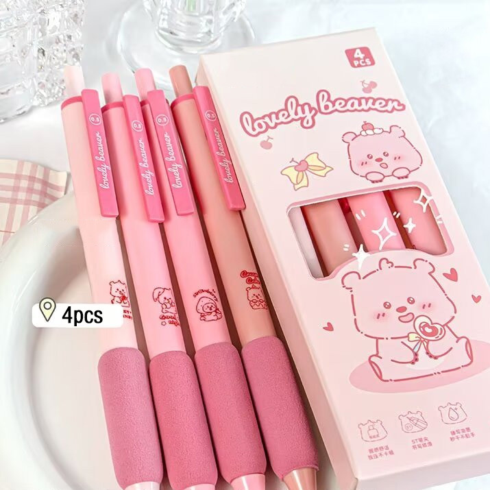 

Pulpen Gel 4 pcs Aesthetic Retractable Gel Pens Hitam Pena Pen Lucu Korea Bolpoin Bolpen Bulpen Pulpen 1 Pack Aesthetic Murah Alat Tulis