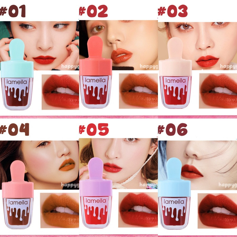 (FREE GIFT) LAMEILA Lipstik Ice Cream Es Krim Waterproof