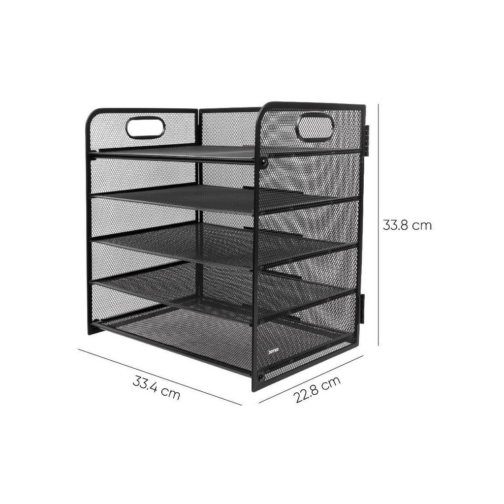 

DOCUMENT TRAY / RAK DOKUMEN KERTAS / ORIGANIZER FILE MEJA BESI JARING 5 SUSUN - JOYKO DT-63