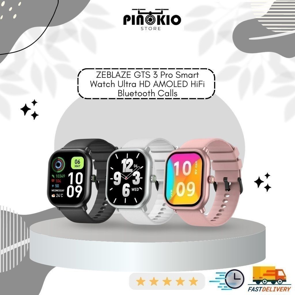 136 ZEBLAZE GTS 3 Pro Smart Watch Ultra HD AMOLED HiFi Bluetooth Calls