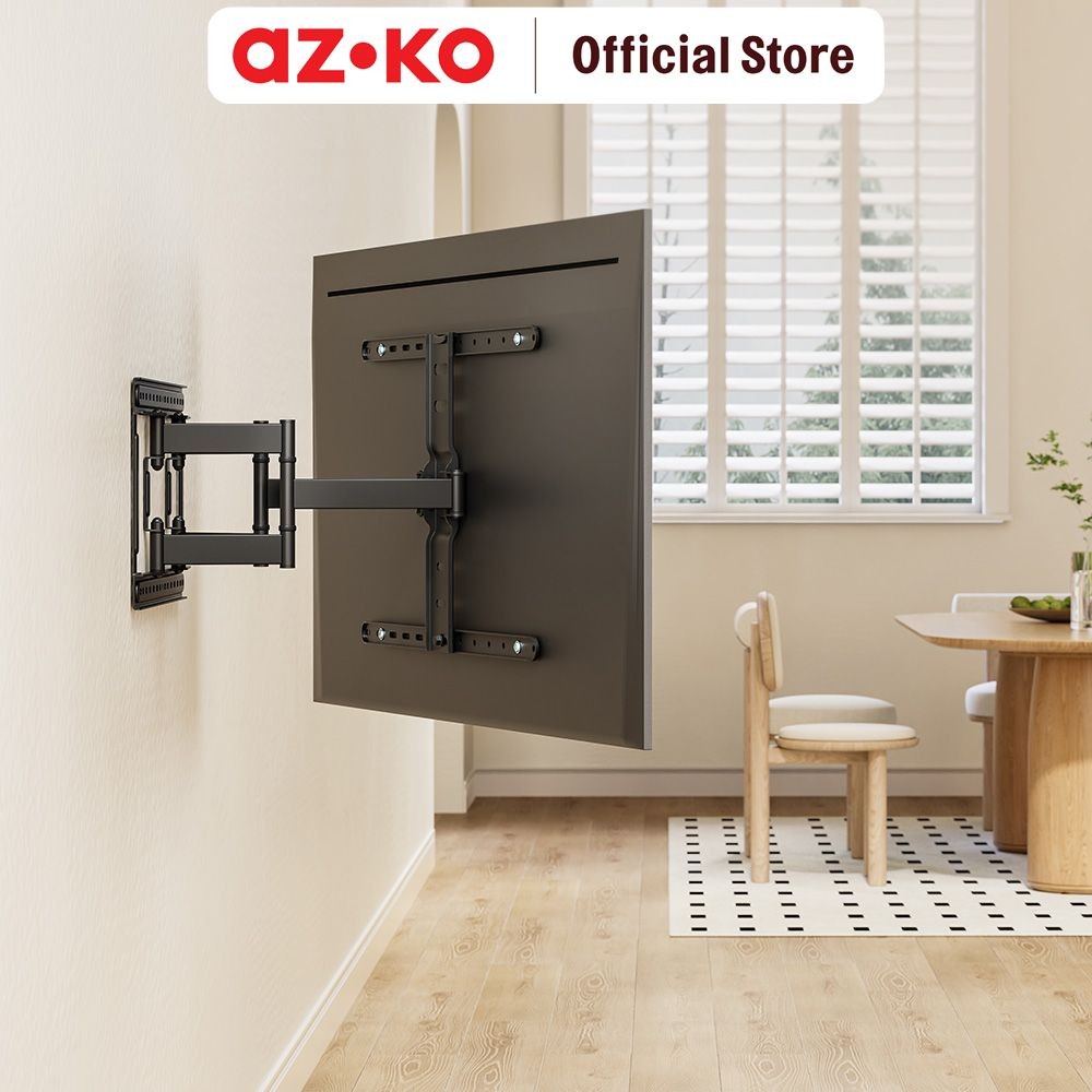AZKO Krisbow Bracket Tv Dinding Ultra Slim Fullmotion 43-90 inci - Hitam Fixed Fixture Television Pe