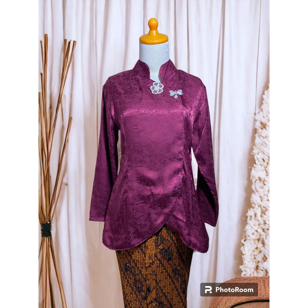 Kebaya wanita baju adat jawa janggan pesta kondangan lamaran wisuda jumbo premium