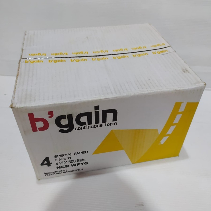 

KERTAS NCR / CONTINUOUS FORM 9,5 x 11 4 PLY BGAIN