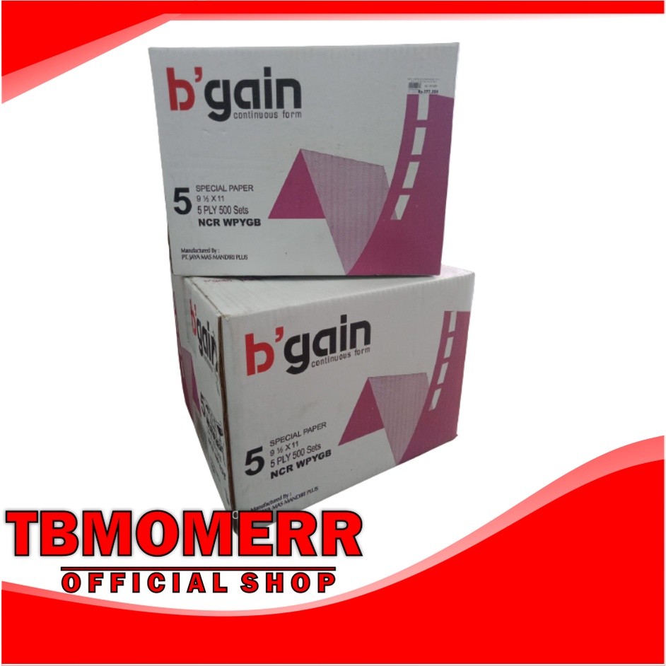 

CONTINUOUS FORM BGAIN 5 PLY 9,5` X 11 WPYGB / KERTAS CONTINUOUS