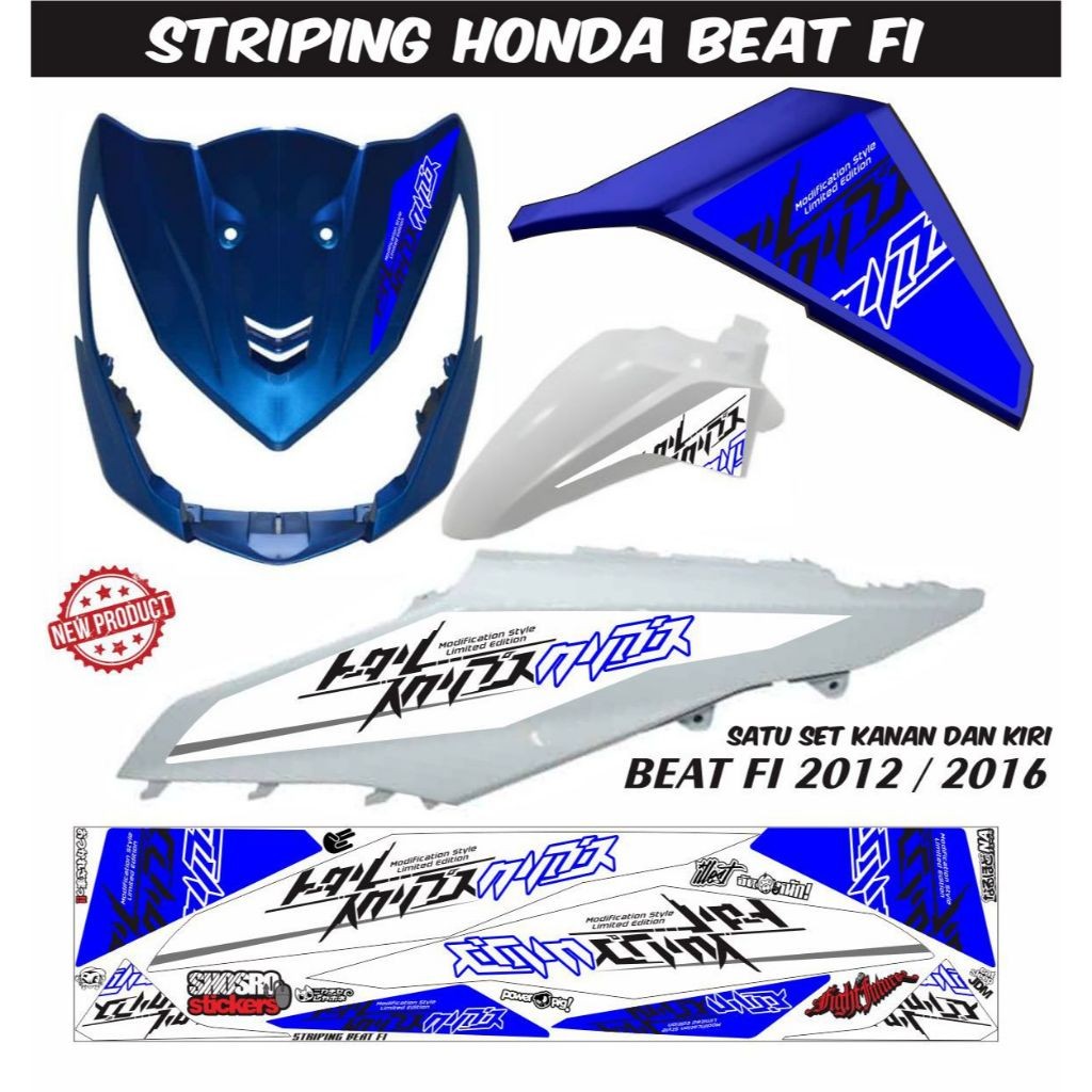STRIPING VARIASI STIKER BEAT FI / BEAT 2014 STIKER VARIASI MOTOR