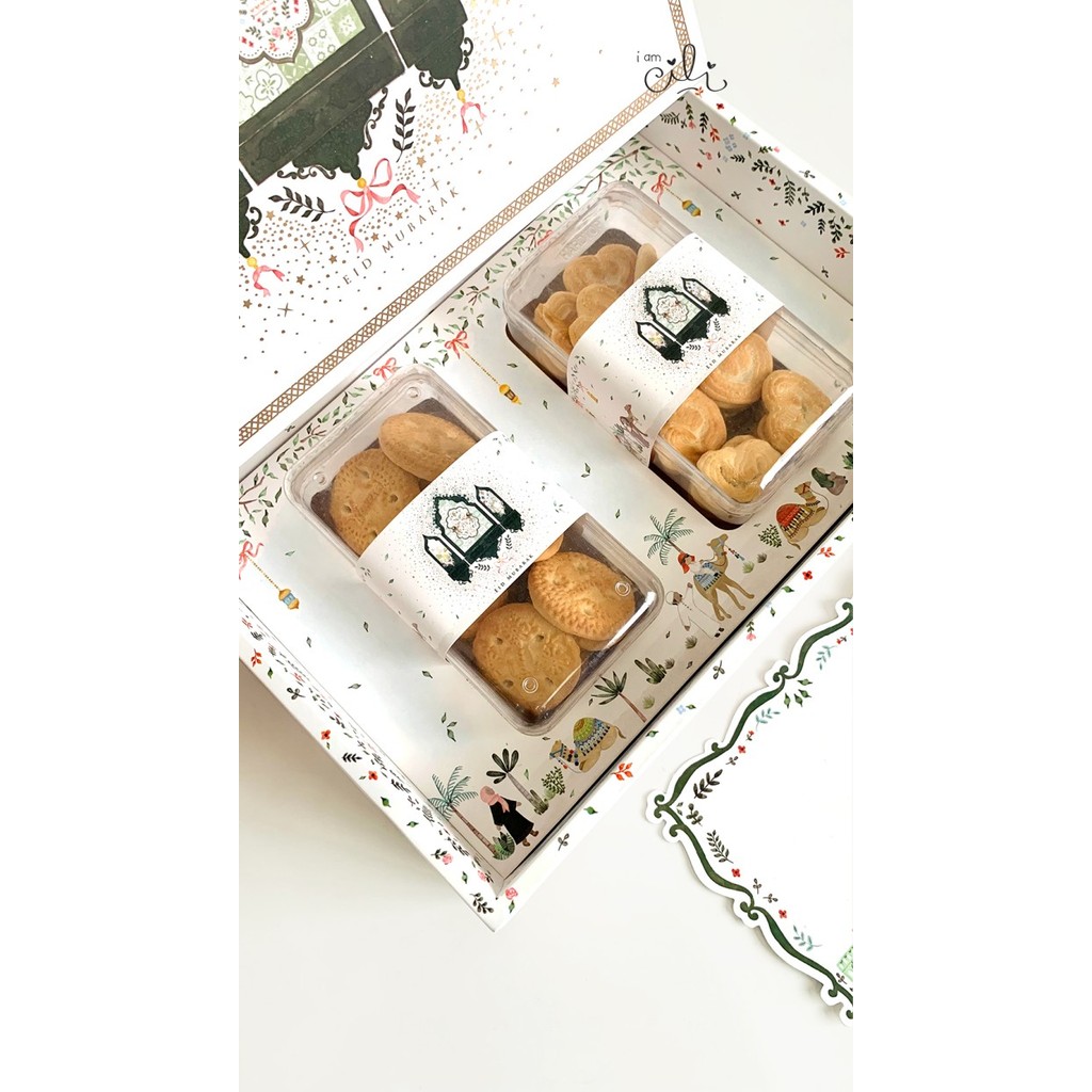 

(BOX 30.5 x 21.5 x 7.5 cm LEBARAN) DUS kue kering toples kotak (isi10) - HABIBA 2 (DUA)