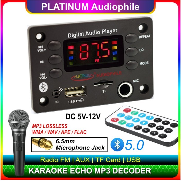 JP99 Modul MP3 Bluetooth Karaoke Microphone Echo Mic Amplifier MP3 Decoder
