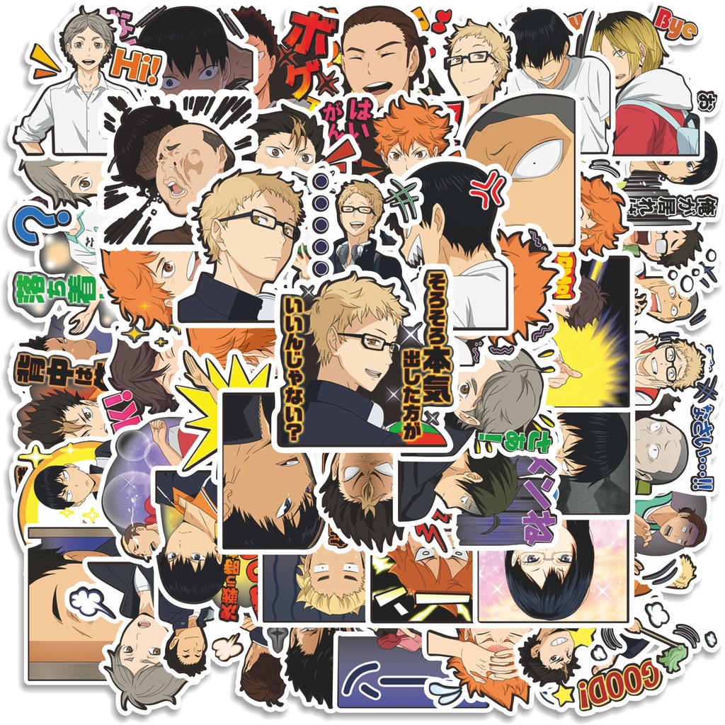 

COD 50 Pcs Stiker Cartoon Haikyuu!! V1 Lucu Anti Air Untuk Dekorasi Notebook Sepeda Skateboard Handphone