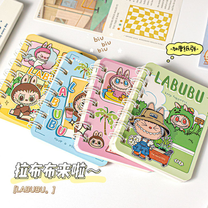 Handbook pocket korea karakter Notebook diary mini labubu