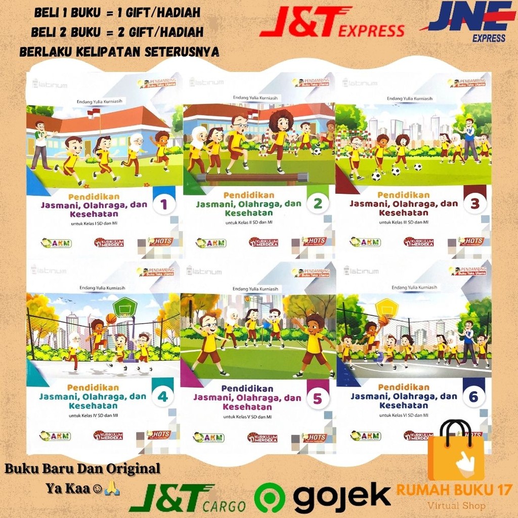 Buku Platinum PJOK Revisi Kelas 1 2 3 4 5 6 SD/MI Kurikulum Merdeka Penerbit Tiga Serangkai