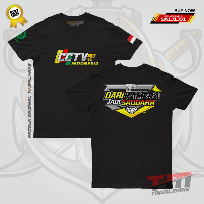 DTF | Kaos CCTV INDONESIA Tshirt Unisex | Kaos Baju Pria Wanita | Kaos Driver muda | Kaos Sopir Truk