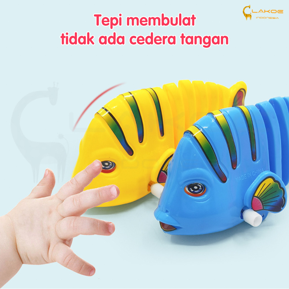 NEW LAKOE Mainan Anak Ikan Bergerak/Menggoyang Ekor Mainan Ikan/Mainan Edukasi Bayi
