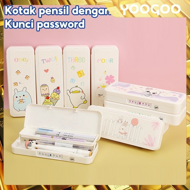 

YooGoo Kotak pensil / tempat pensil / kotak pensil gambar / kotak pensil kata sandi / tempat pensil bisa di kunci